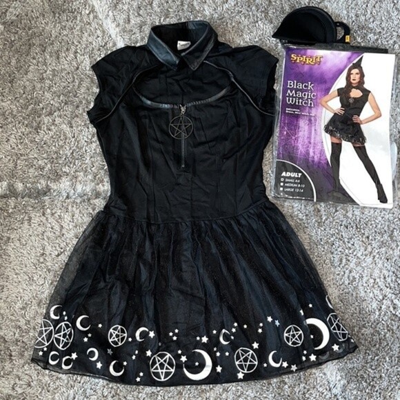 Black Magic Witch Halloween Costume Small Witchy Goth Cosplay Whimsygoth Magic - Picture 6 of 15
